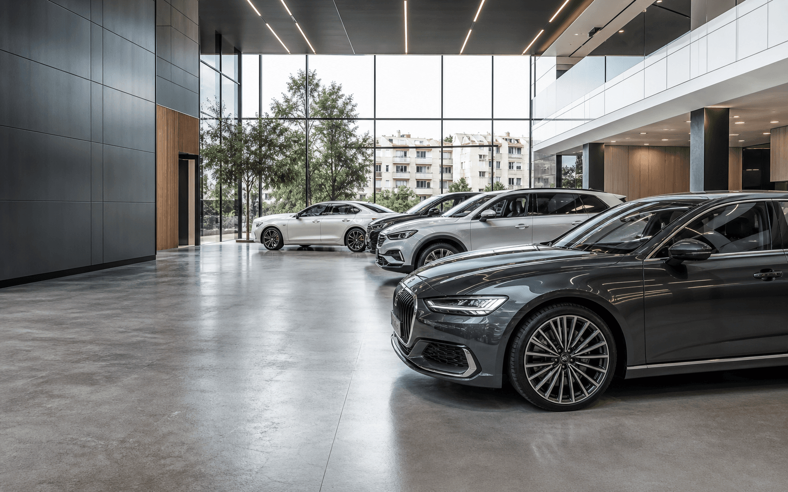 Modern ikinci el araç showroom operasyonu